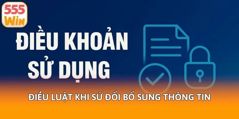 Điều luật khi sử đổi bổ sung thông tin